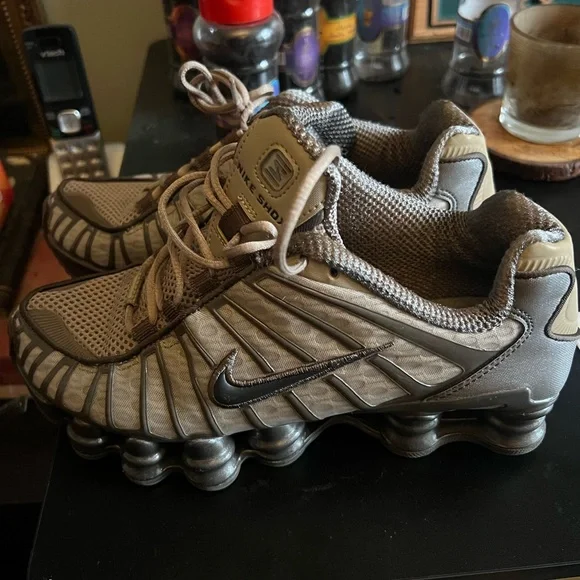 Nike Shox Taupe Sneakers - Picture 1 of 2